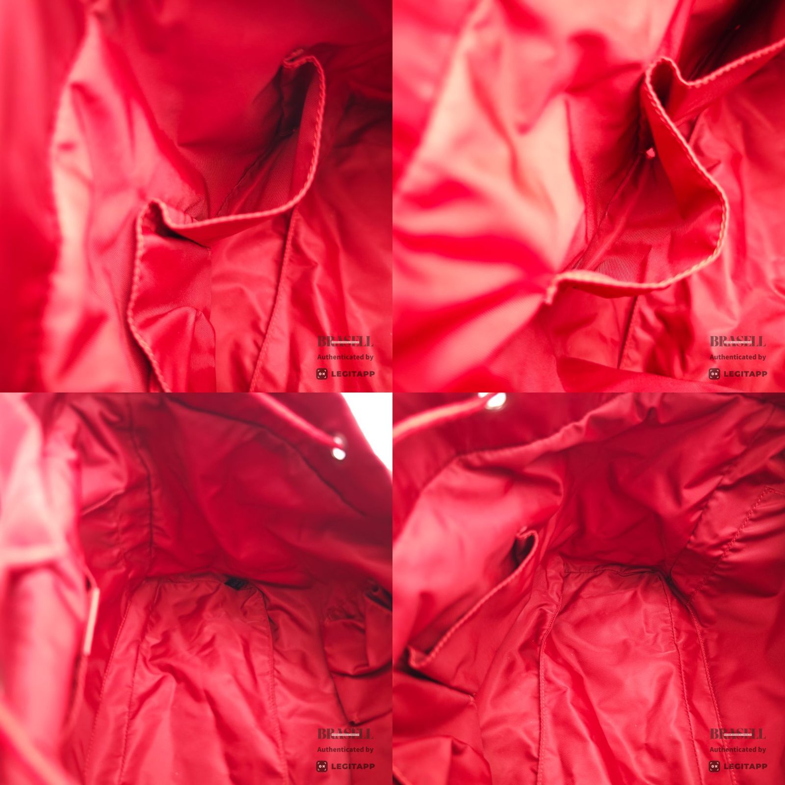 GUCCI GG Nylon Backpack Day Bag Rucksack 510343 Red 【ImportFeeFREE】