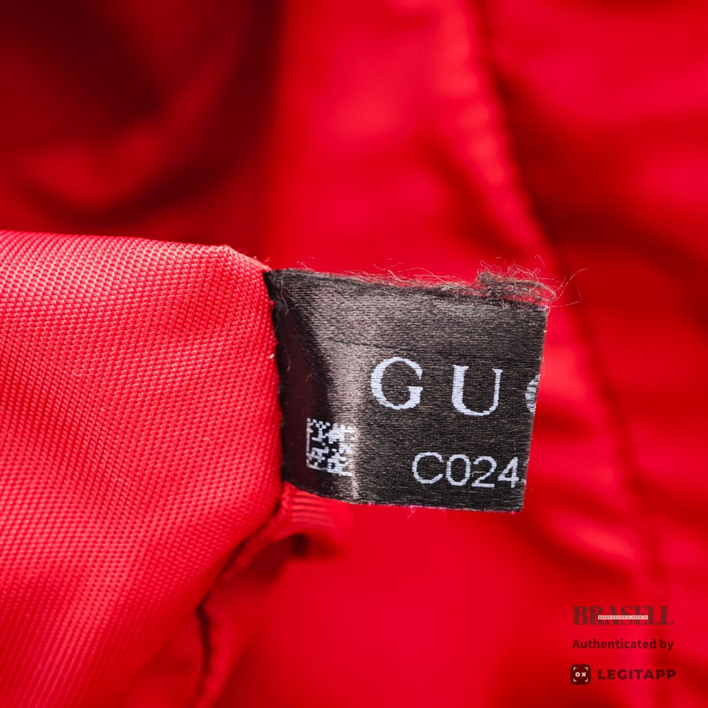 GUCCI GG Nylon Backpack Day Bag Rucksack 510343 Red 【ImportFeeFREE】