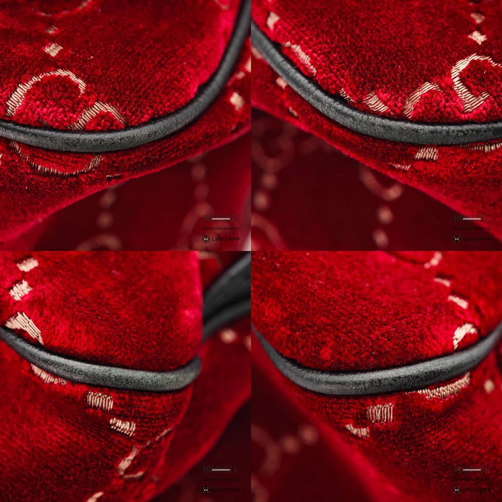 GUCCI GG Velvet Backpack 574942 Red Velour Large Diaper Bag 【ImportFeeFREE】