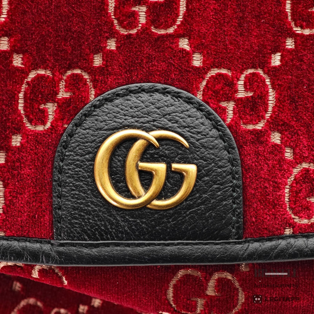 GUCCI GG Velvet Backpack 574942 Red Velour Large Diaper Bag 【ImportFeeFREE】