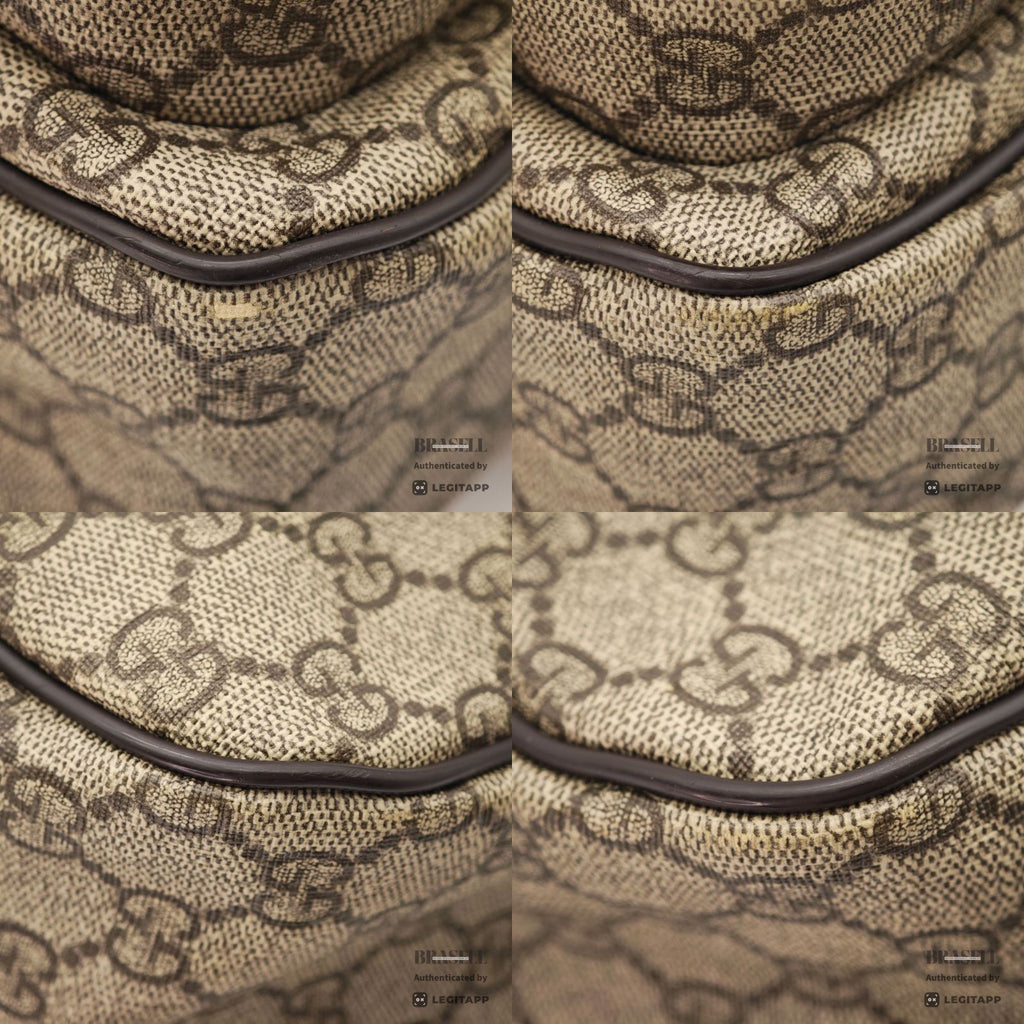 GUCCI GG Supreme 246881 Compact Shoulder Bag Beige Brown 【ImportFeeFREE】