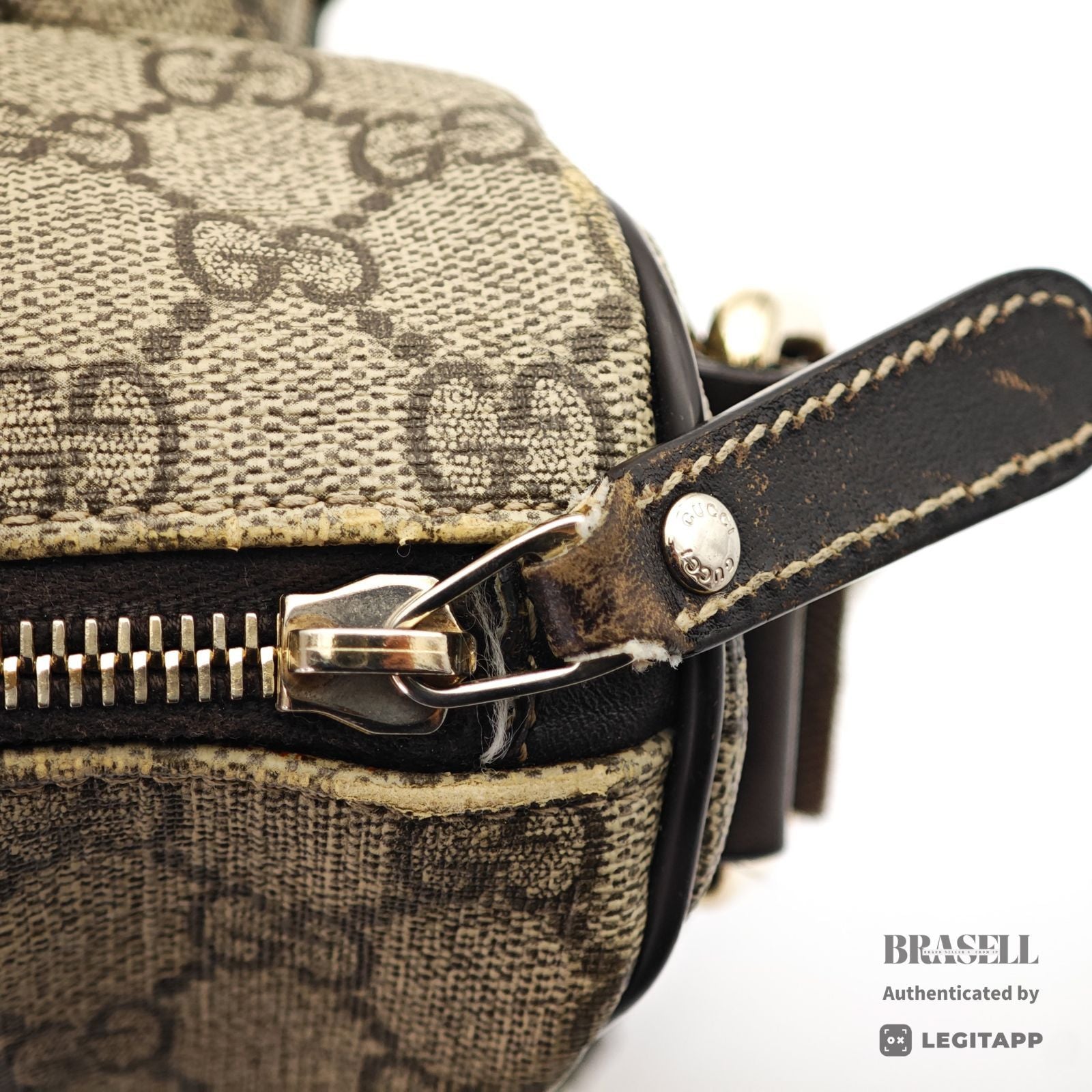 GUCCI GG Supreme 246881 Compact Shoulder Bag Beige Brown 【ImportFeeFREE】
