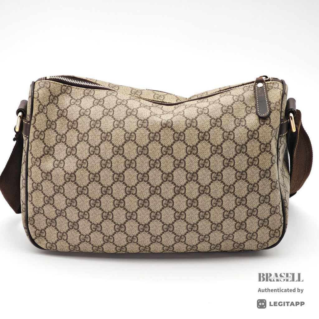 GUCCI GG Supreme 246881 Compact Shoulder Bag Beige Brown 【ImportFeeFREE】