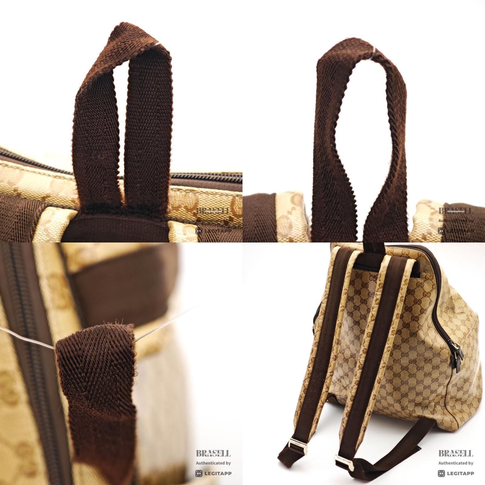 GUCCI Crystal GG 179606 Backpack Rucksack Mom Bag Beige【ImportFeeFREE】