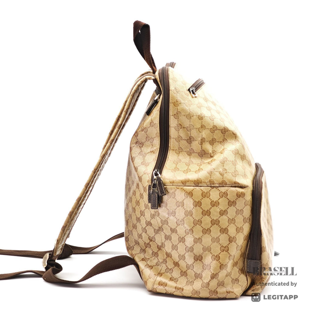 GUCCI Crystal GG 179606 Backpack Rucksack Mom Bag Beige【ImportFeeFREE】