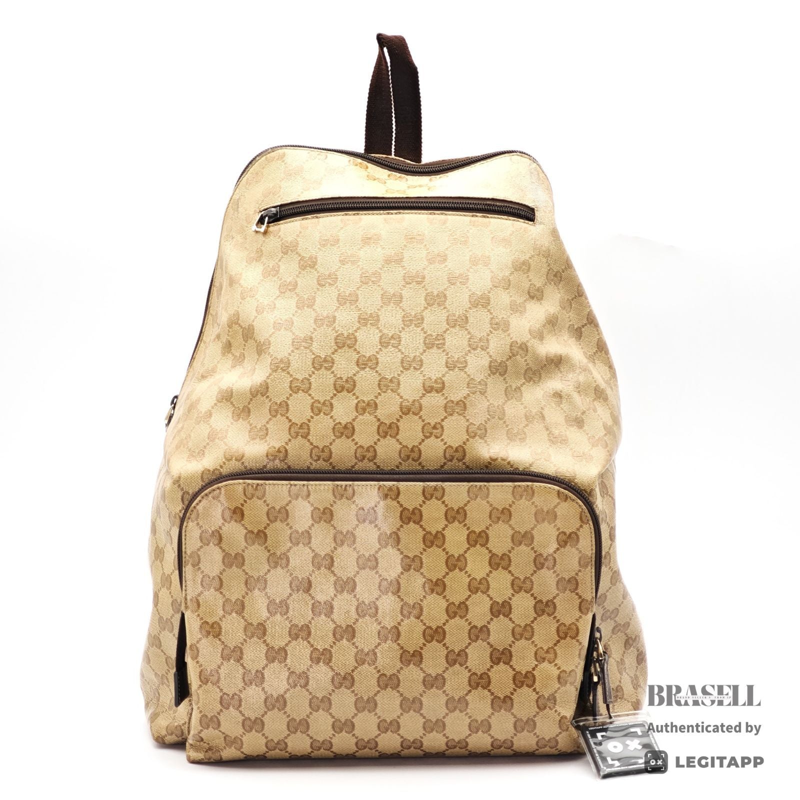 GUCCI Crystal GG 179606 Backpack Rucksack Mom Bag Beige【ImportFeeFREE】