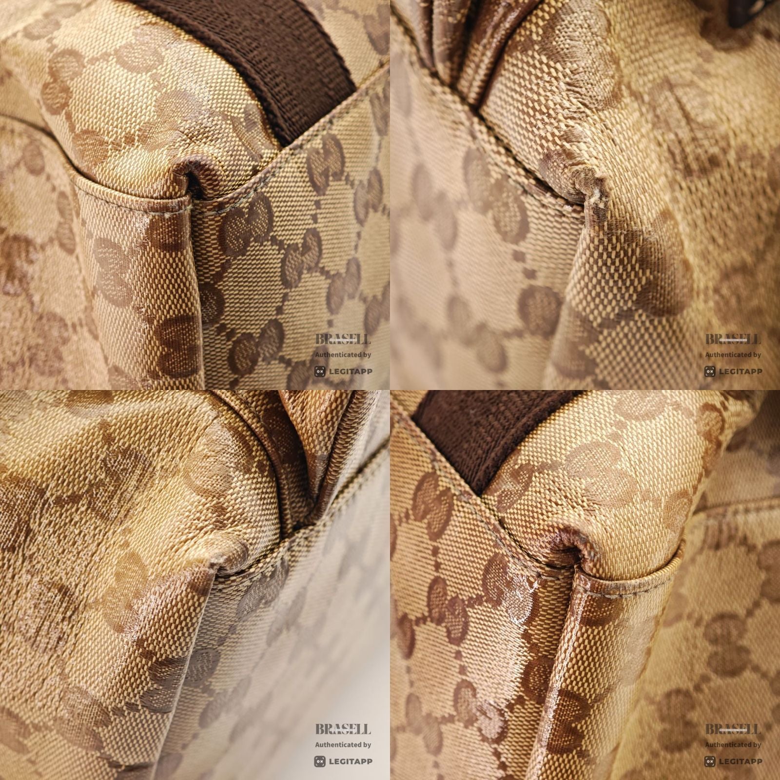 GUCCI Crystal GG 179606 Backpack Rucksack Mom Bag Beige【ImportFeeFREE】