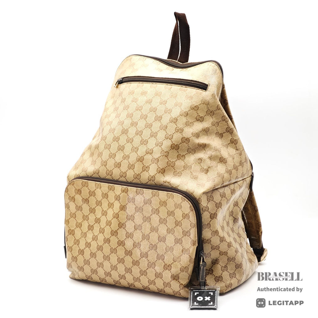 GUCCI Crystal GG 179606 Backpack Rucksack Mom Bag Beige【ImportFeeFREE】
