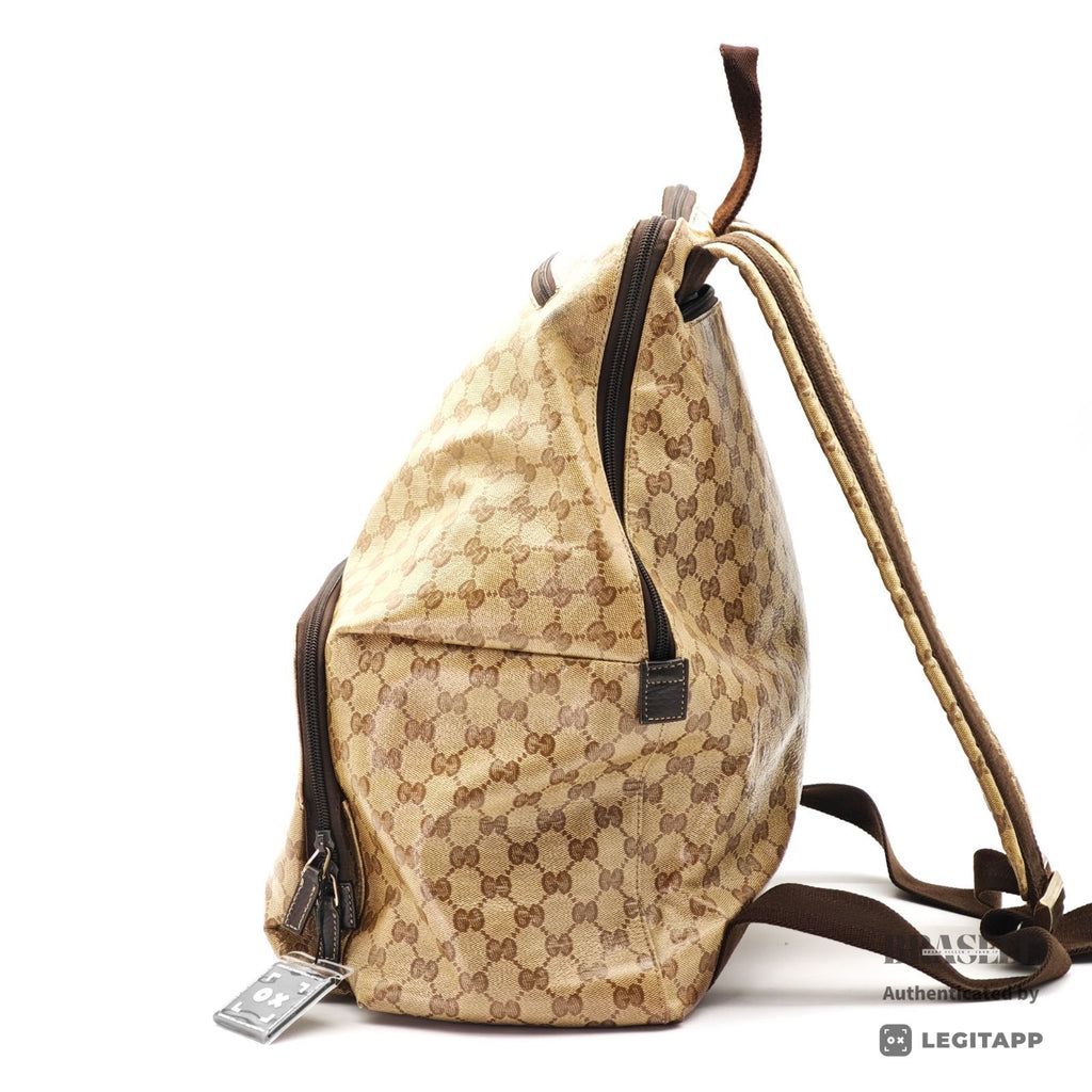 GUCCI Crystal GG 179606 Backpack Rucksack Mom Bag Beige【ImportFeeFREE】