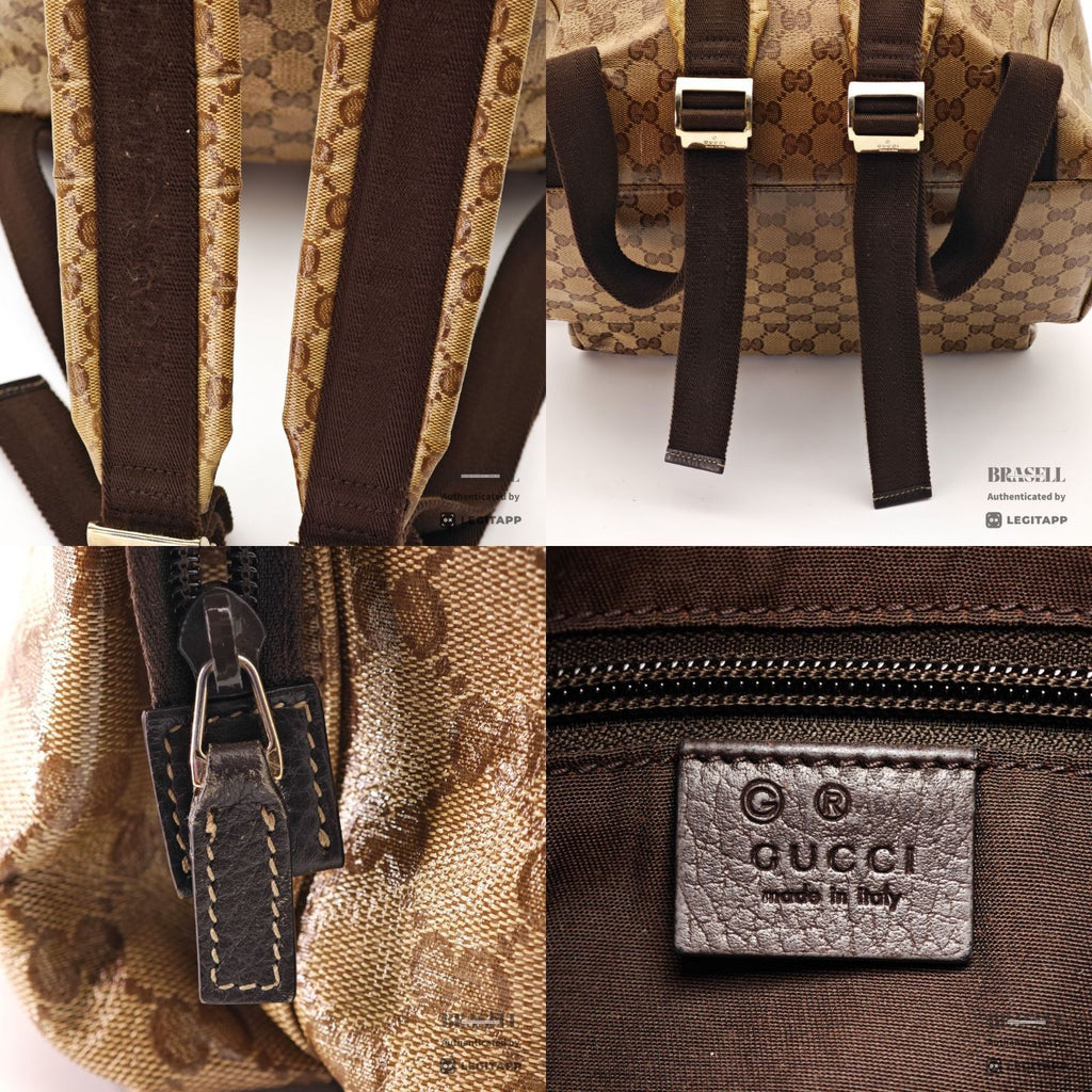 GUCCI Crystal GG 179606 Backpack Rucksack Mom Bag Beige【ImportFeeFREE】