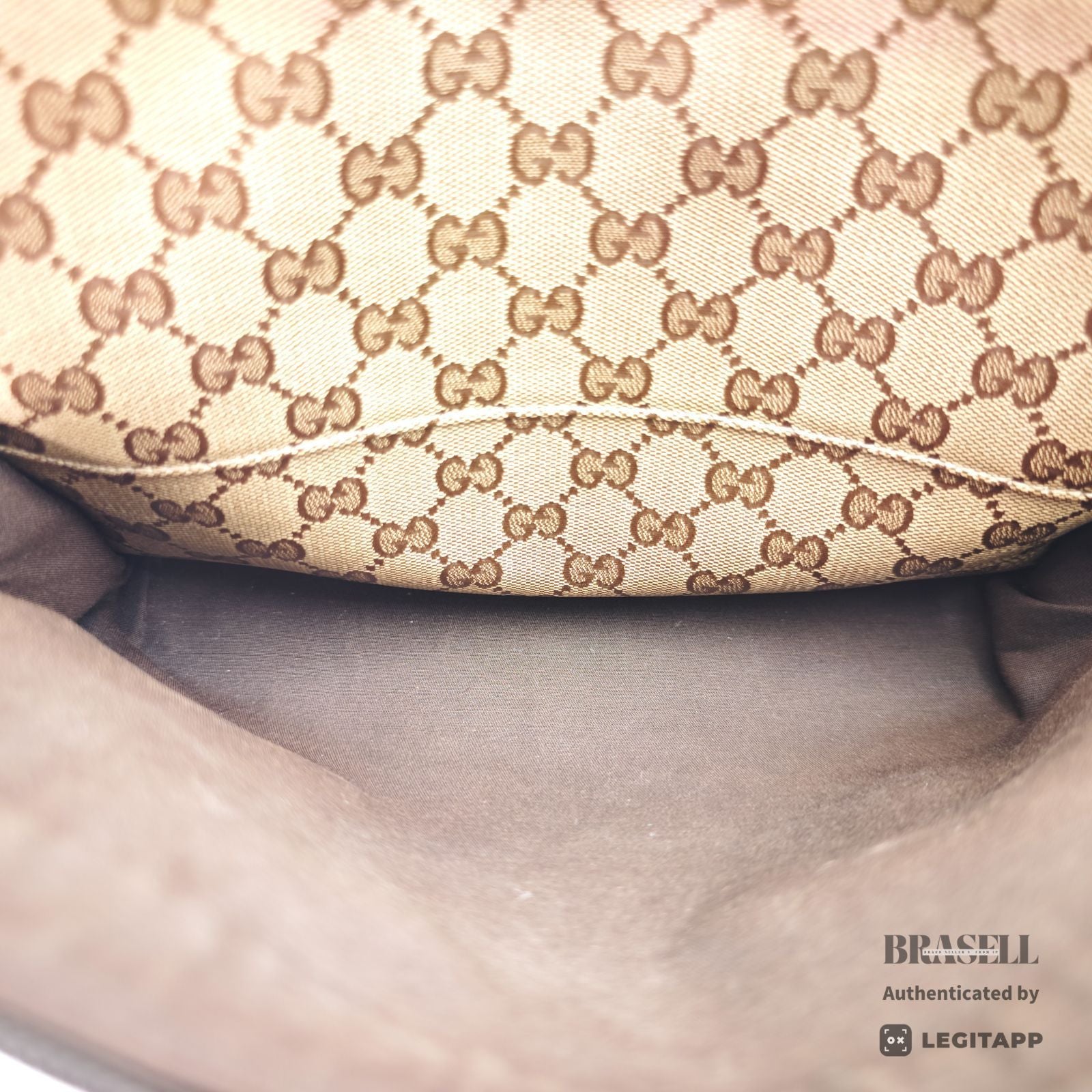GUCCI Crystal GG 179606 Backpack Rucksack Mom Bag Beige【ImportFeeFREE】