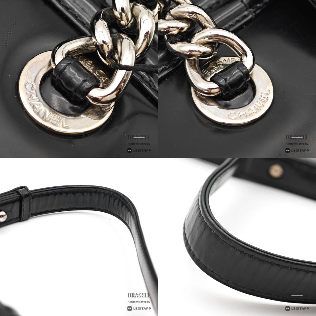CHANEL Boy Chanel Tote Bag Leather Bag Black Women's【ImportFeeFREE】