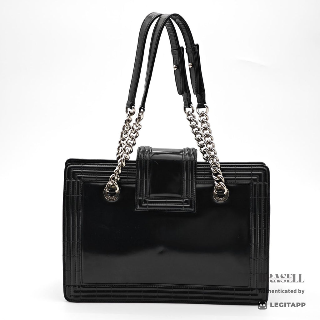 CHANEL Boy Chanel Tote Bag Leather Bag Black Women's【ImportFeeFREE】