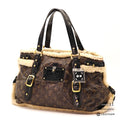 LOUIS VUITTON Storm Shearling M95574 Monogram Handbag Brown 【ImportFeeFREE】
