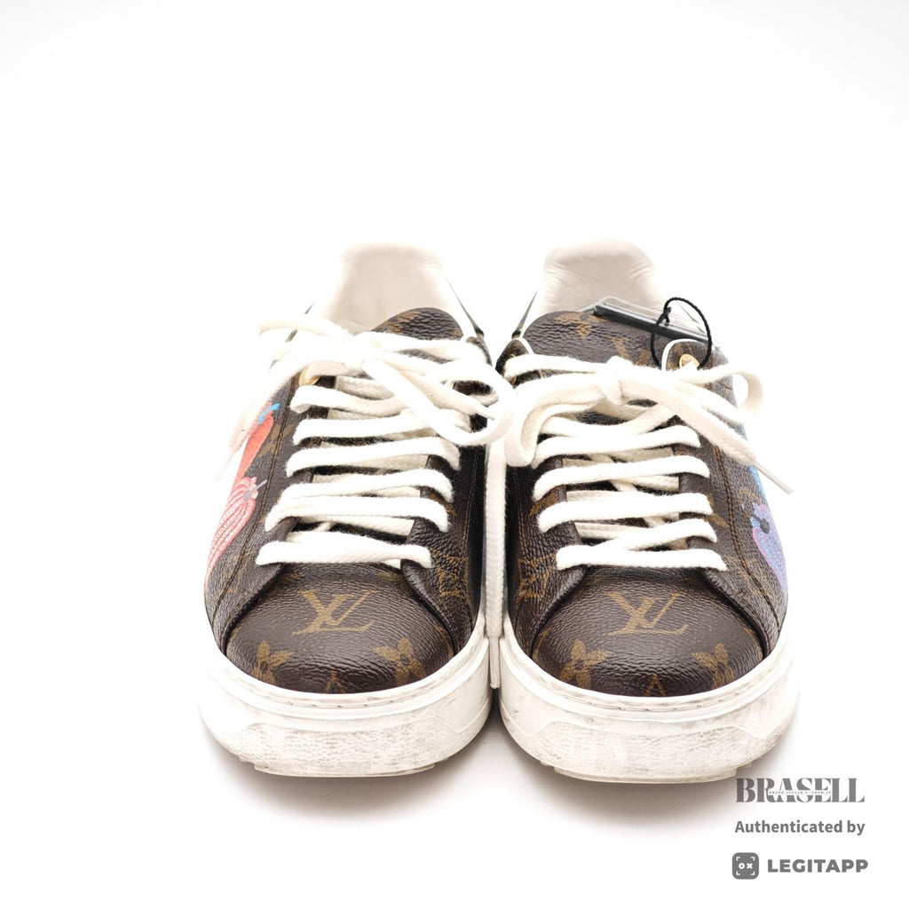 LOUIS VUITTON Yayoi Kusama Sneakers Brown Size 36 Monogram 【ImportFeeFREE】