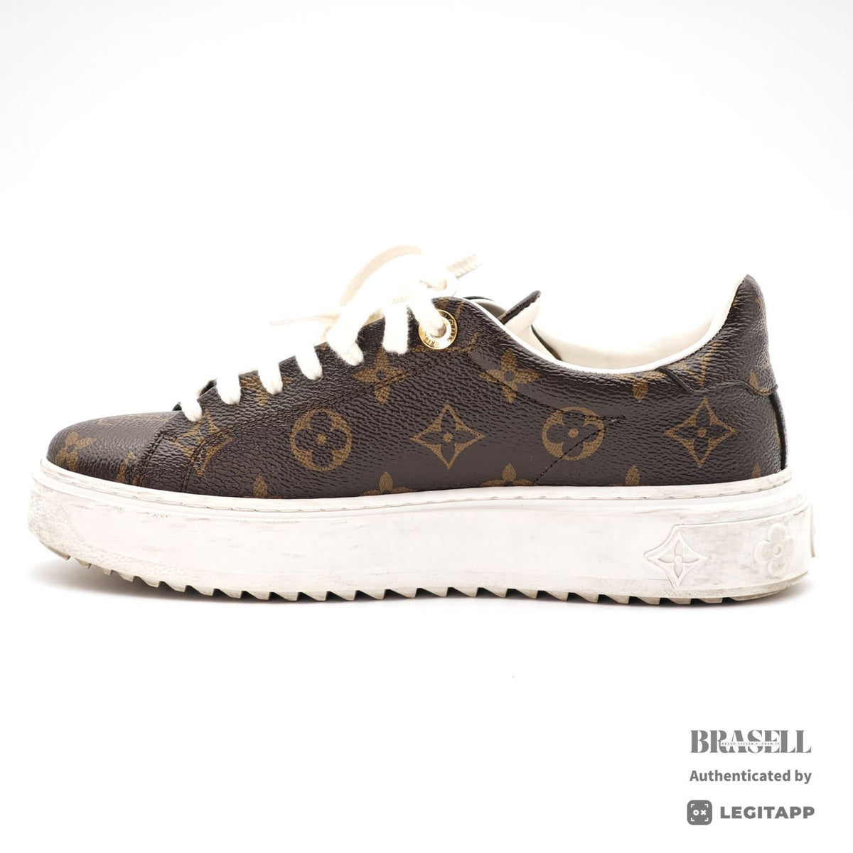 LOUIS VUITTON Yayoi Kusama Sneakers Brown Size 36 Monogram 【ImportFeeFREE】