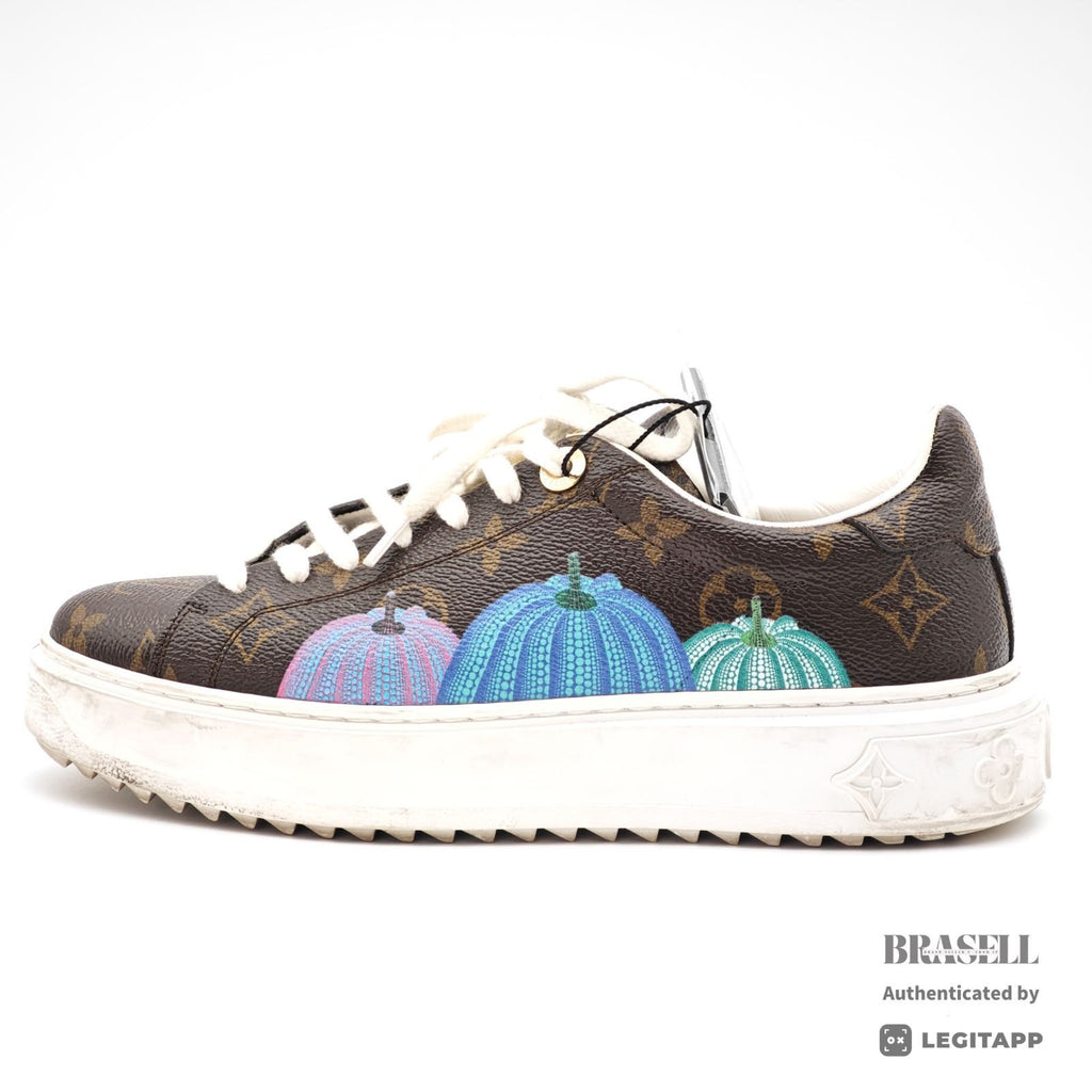 LOUIS VUITTON Yayoi Kusama Sneakers Brown Size 36 Monogram 【ImportFeeFREE】