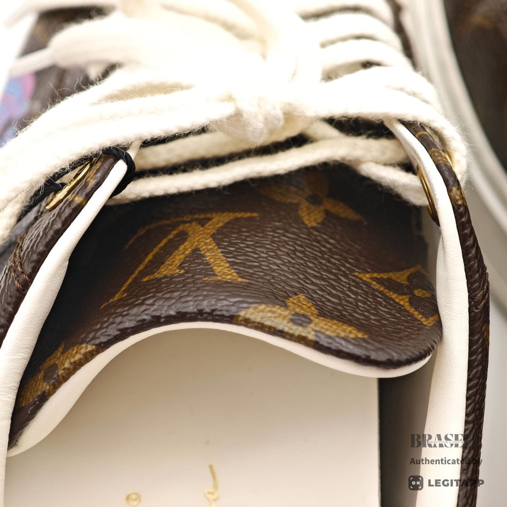 LOUIS VUITTON Yayoi Kusama Sneakers Brown Size 36 Monogram 【ImportFeeFREE】