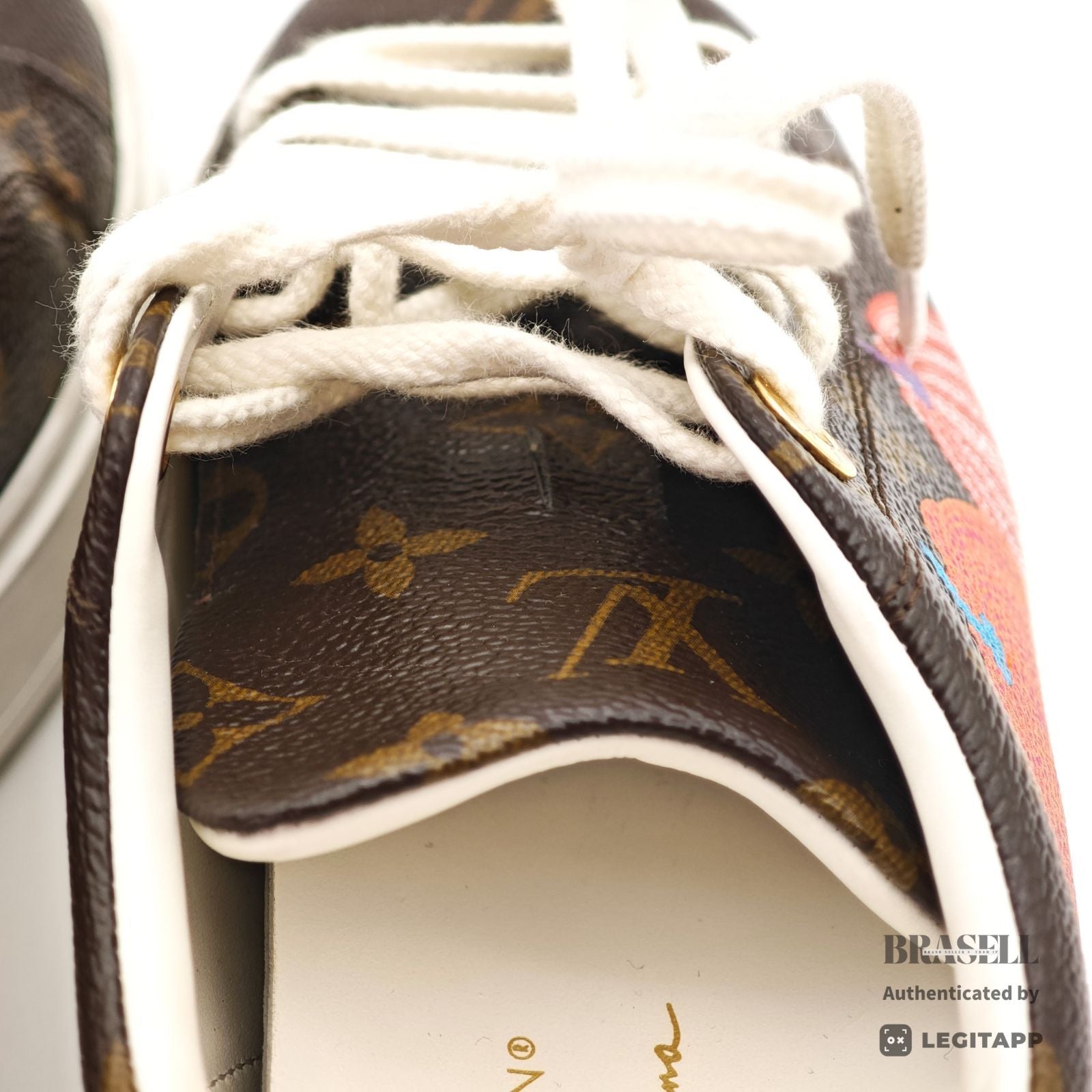 LOUIS VUITTON Yayoi Kusama Sneakers Brown Size 36 Monogram 【ImportFeeFREE】