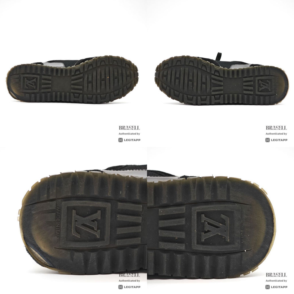 LOUIS VUITTON Run Away Sneakers Black Men's Monogram US11 【ImportFeeFREE】