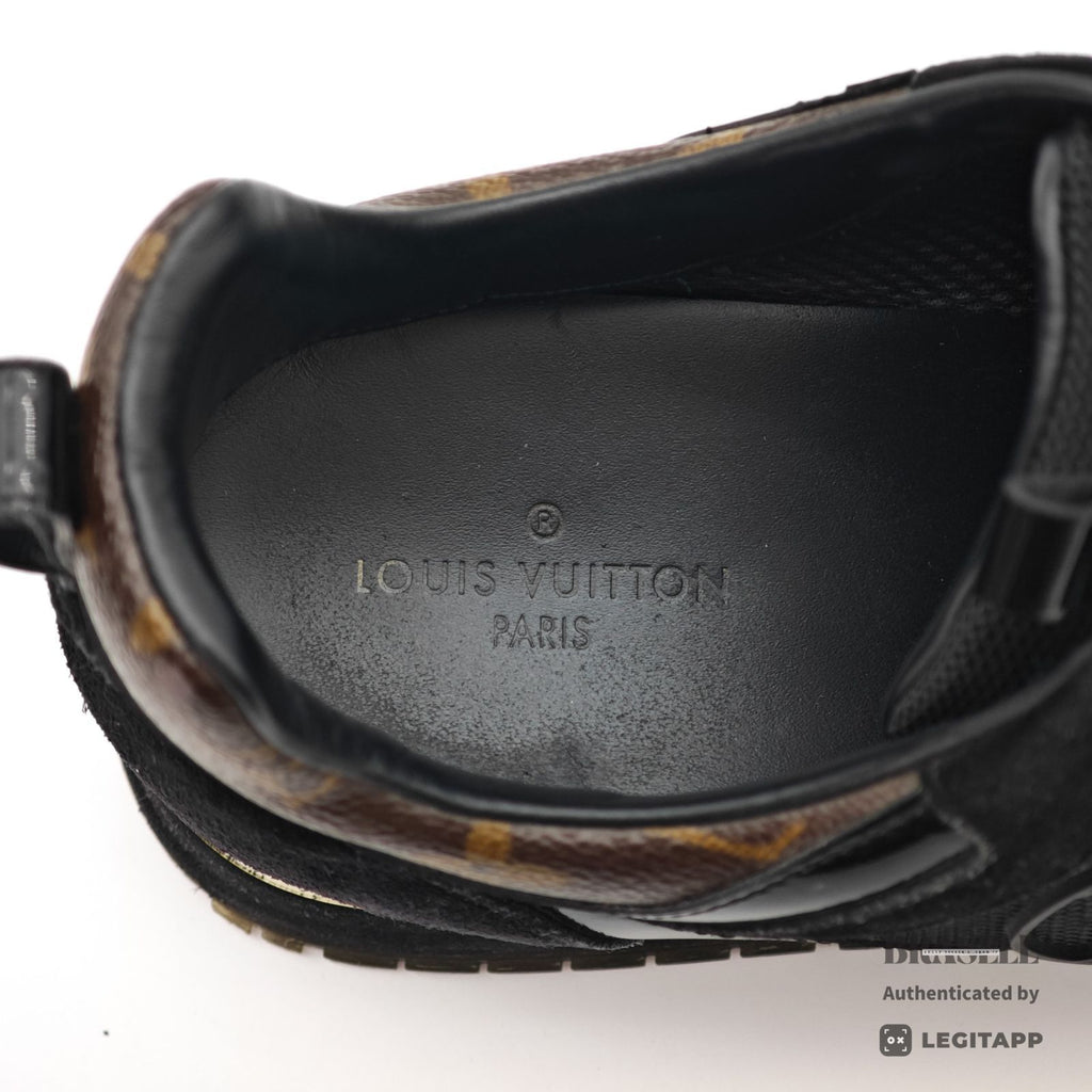 LOUIS VUITTON Run Away Sneakers Black Men's Monogram US11 【ImportFeeFREE】