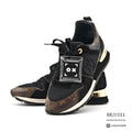 LOUIS VUITTON Run Away Sneakers Black Men's Monogram US11 【ImportFeeFREE】