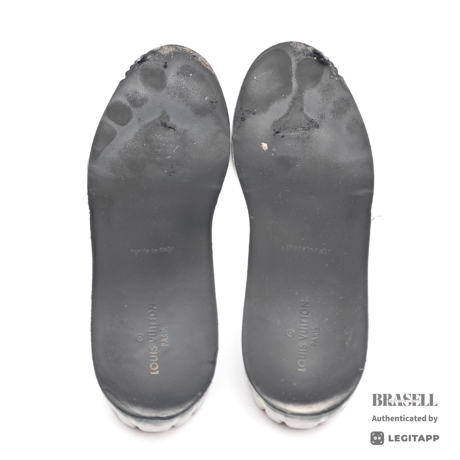 LOUIS VUITTON Run Away Sneakers Black Men's Monogram US11 【ImportFeeFREE】