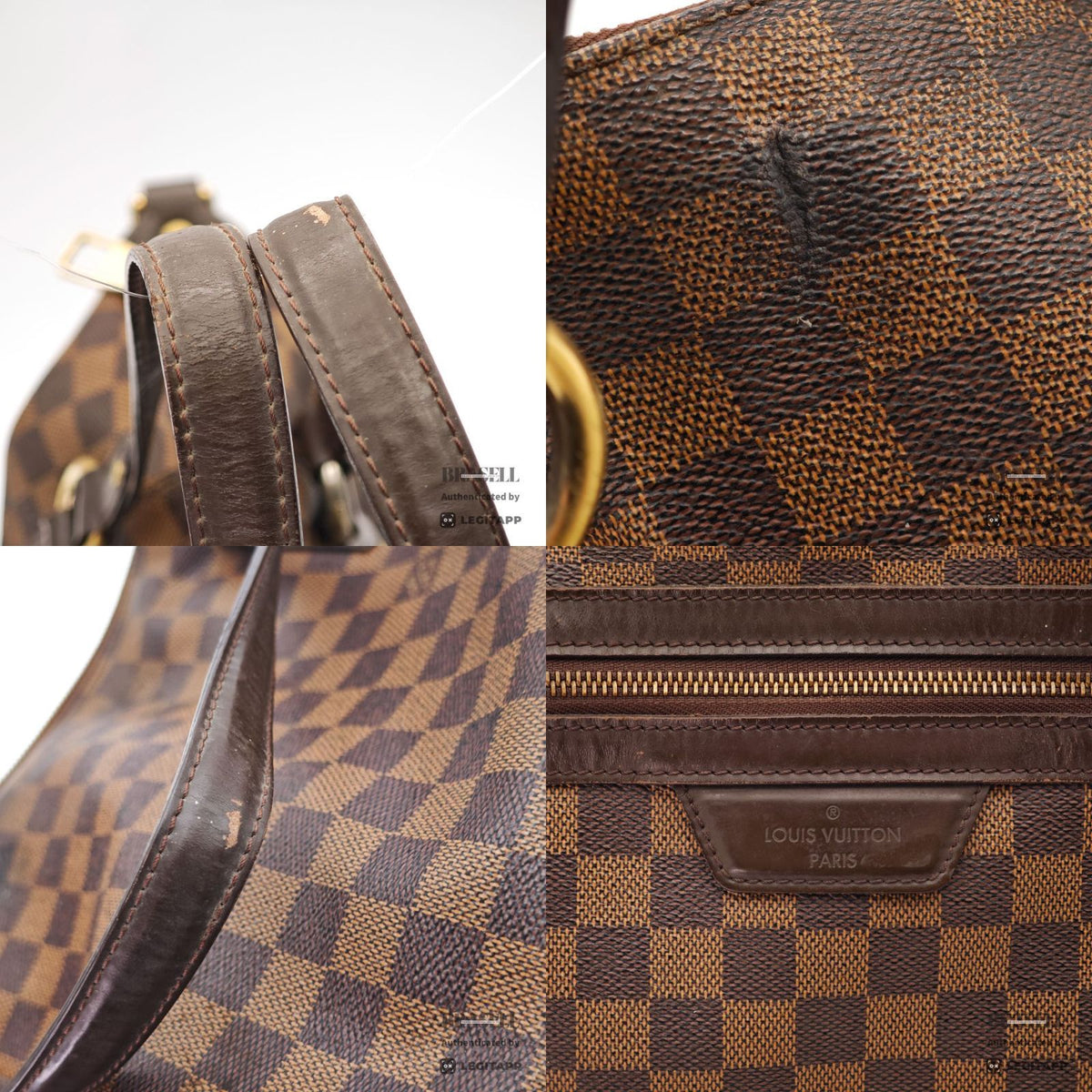 LOUIS VUITTON Evora 2Way Shoulder Handbag N41131 Damier Brown 【ImportFeeFREE】