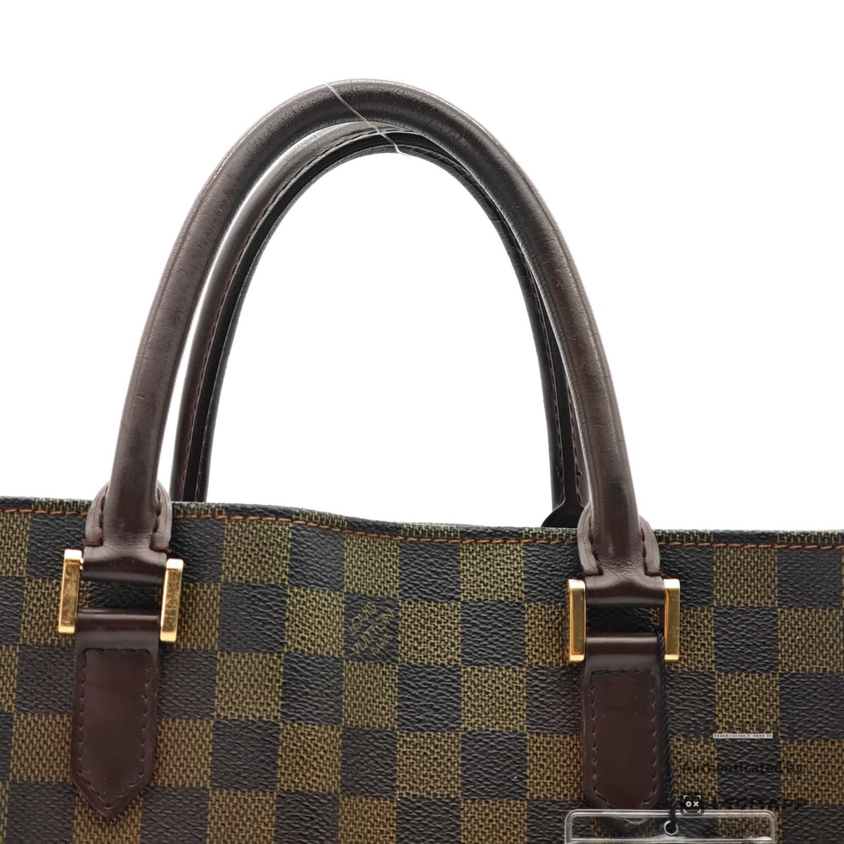 LOUIS VUITTON Damier Ebene Sac Plat Tote N51140 Handbag Brown【ImportFeeFREE】