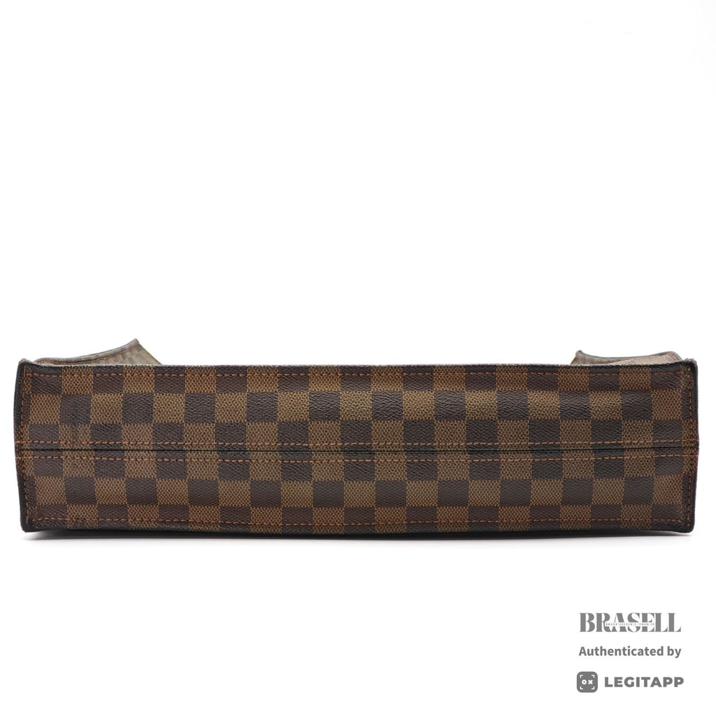 LOUIS VUITTON Damier Ebene Sac Plat Tote N51140 Handbag Brown【ImportFeeFREE】