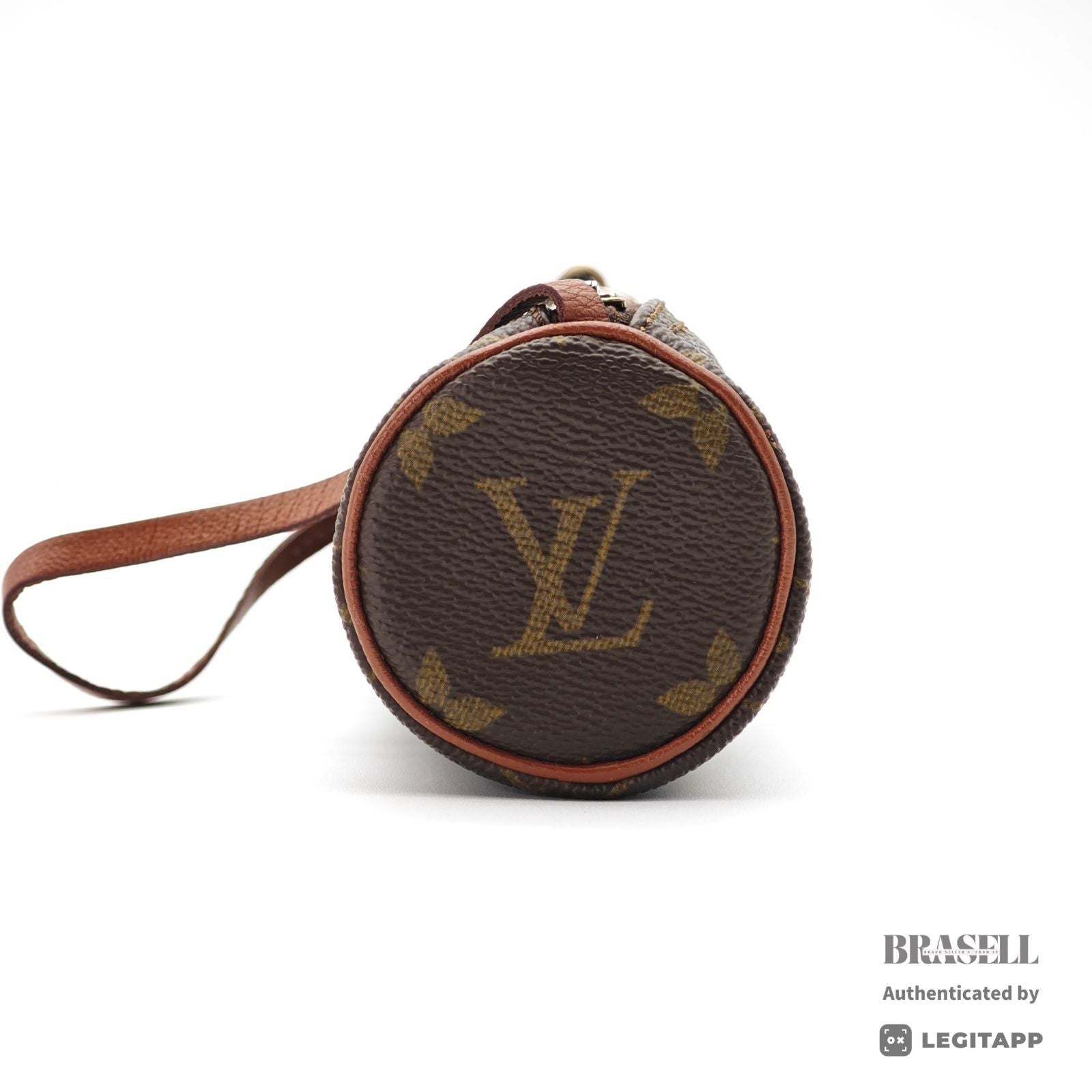 LOUIS VUITTON Papillon Pouch Cylindrical Handbag Brown【ImportFeeFREE】