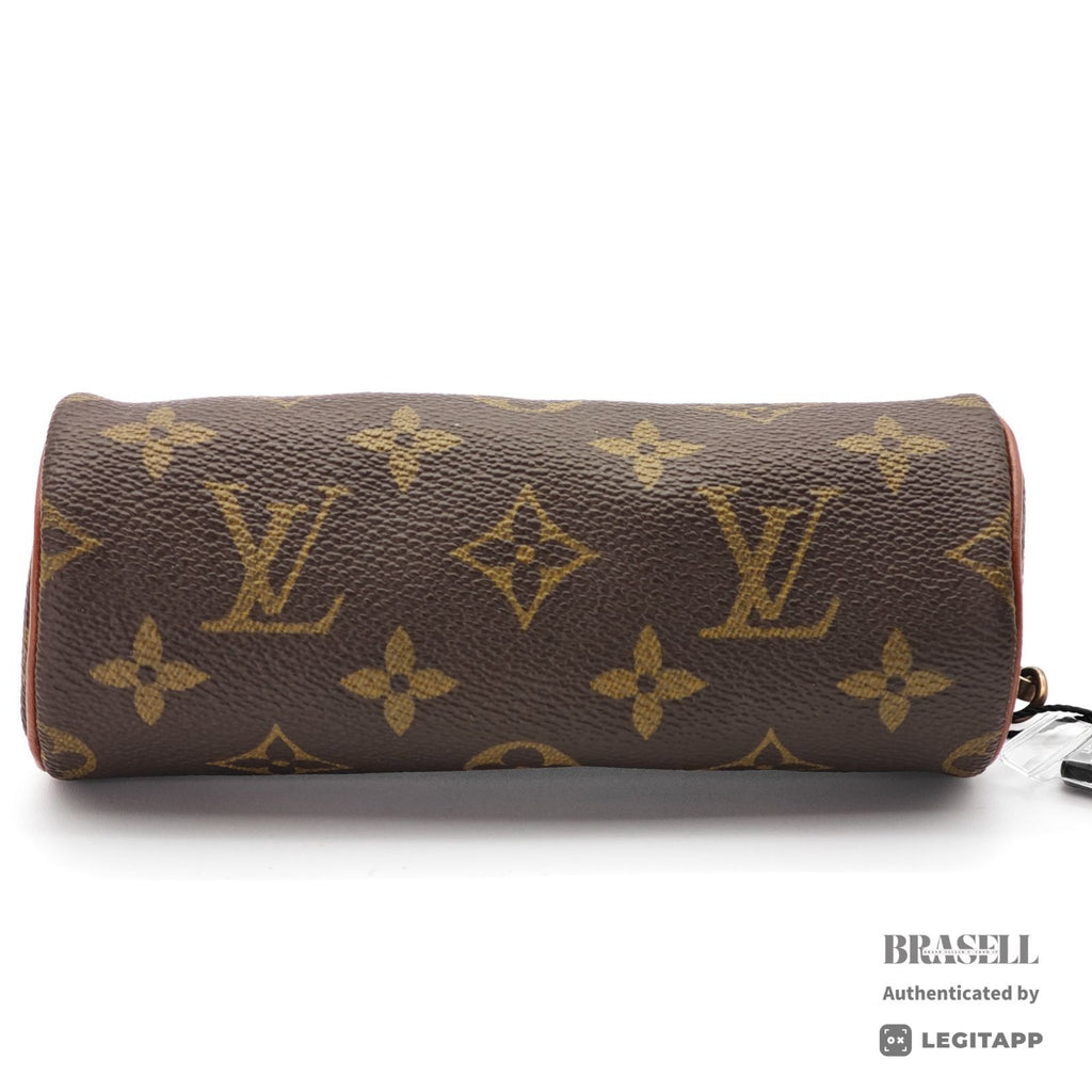 LOUIS VUITTON Papillon Pouch Cylindrical Handbag Brown【ImportFeeFREE】