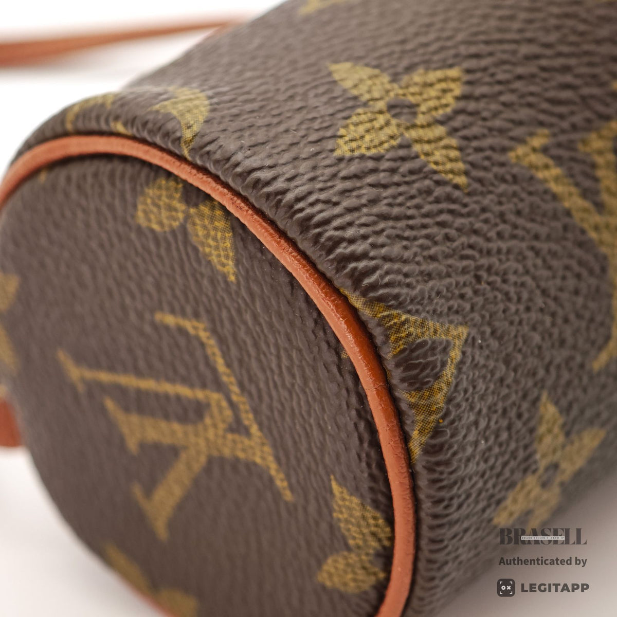 LOUIS VUITTON Papillon Pouch Cylindrical Handbag Brown【ImportFeeFREE】