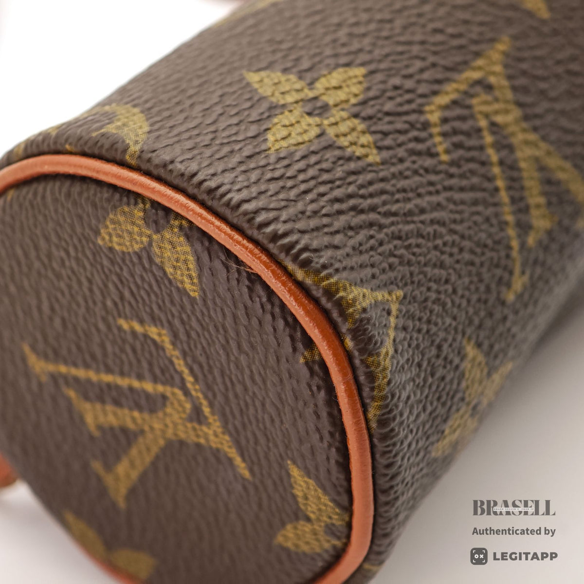 LOUIS VUITTON Papillon Pouch Cylindrical Handbag Brown【ImportFeeFREE】