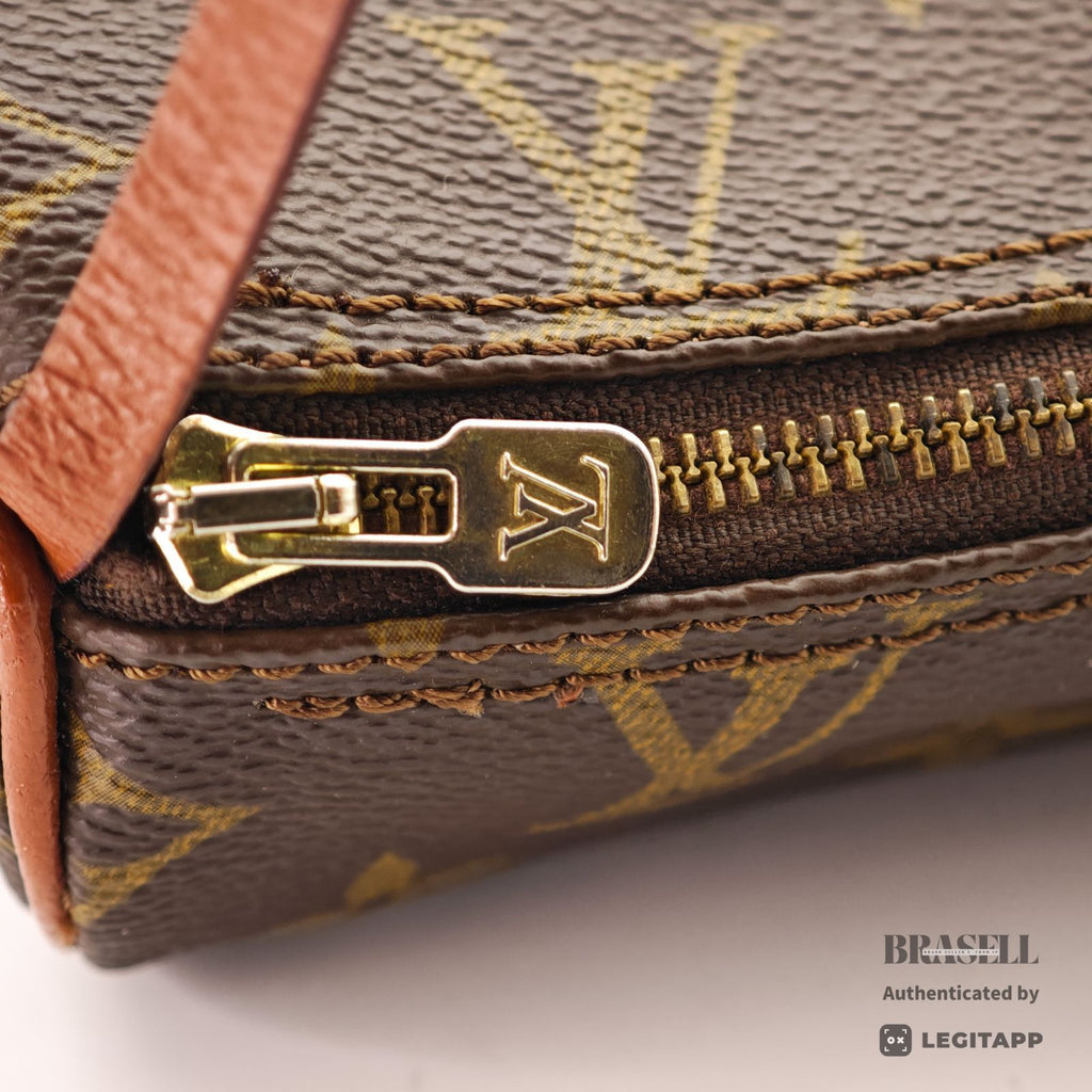 LOUIS VUITTON Papillon Pouch Cylindrical Handbag Brown【ImportFeeFREE】