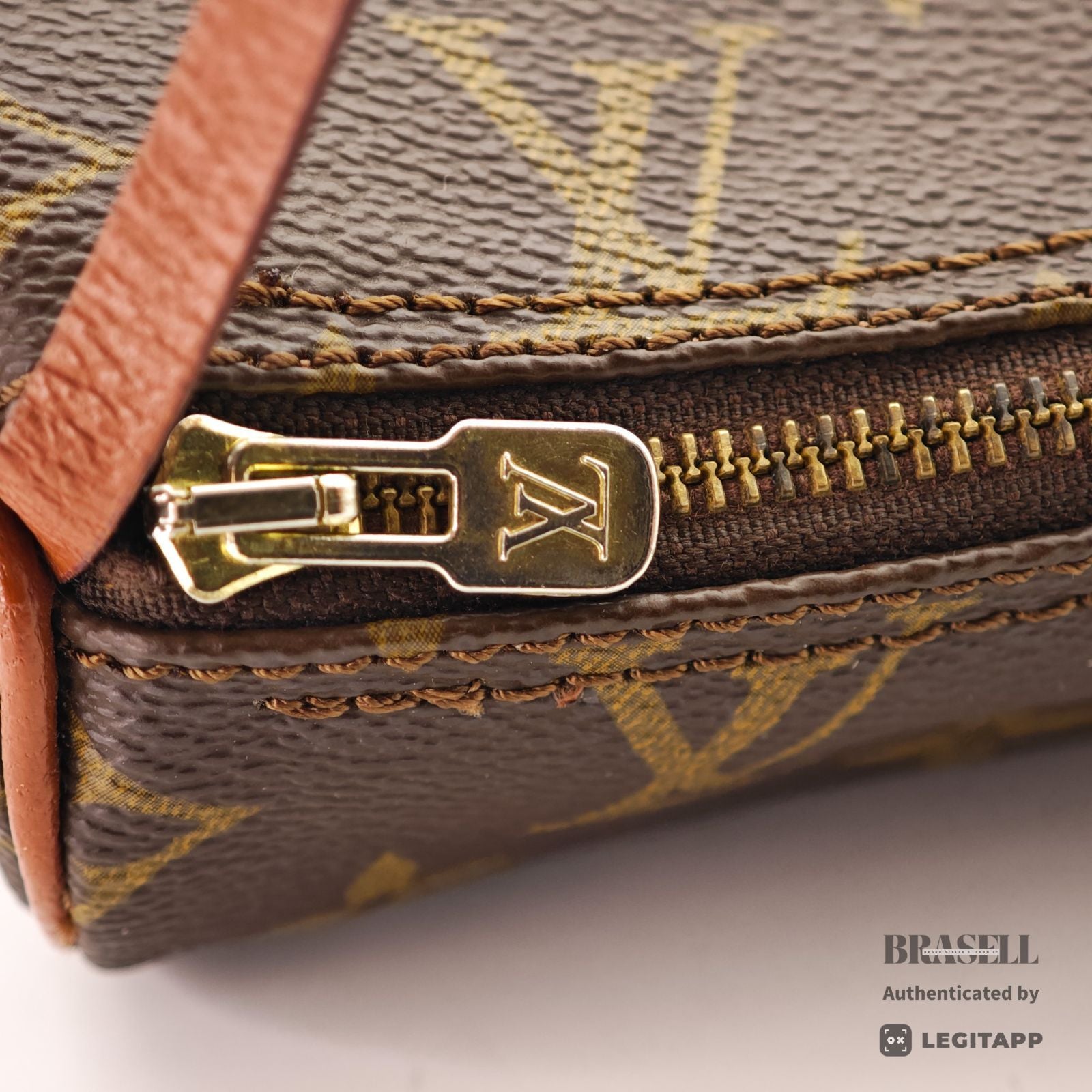 LOUIS VUITTON Papillon Pouch Cylindrical Handbag Brown【ImportFeeFREE】