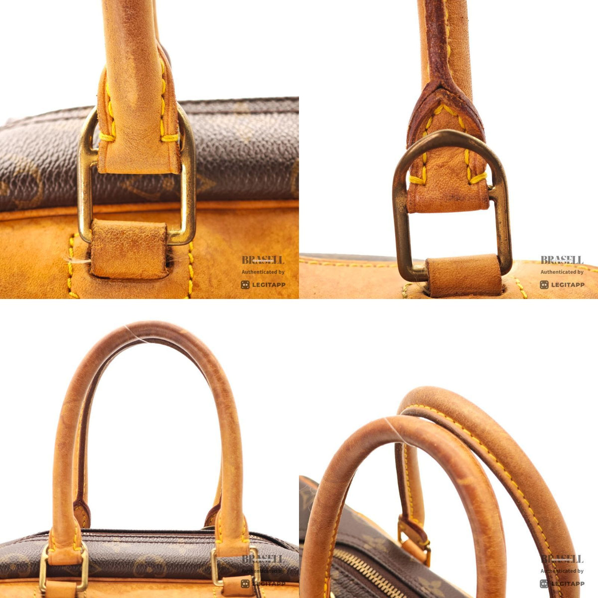 LOUIS VUITTON Monogram Deauville M47270 Handbag Brown【ImportFeeFREE】