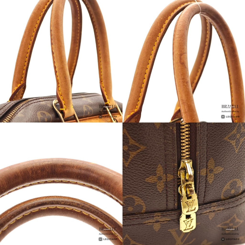 LOUIS VUITTON Monogram Deauville M47270 Handbag Brown【ImportFeeFREE】