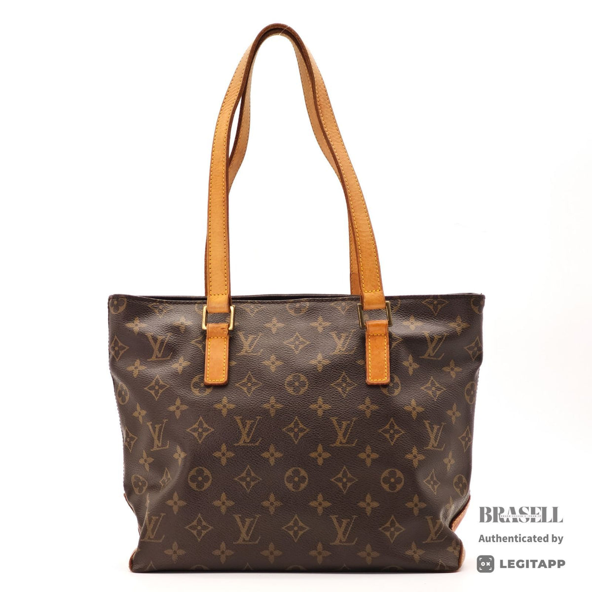 LOUIS VUITTON Monogram Cabas Piano M51148 Tote Bag Brown【ImportFeeFREE】