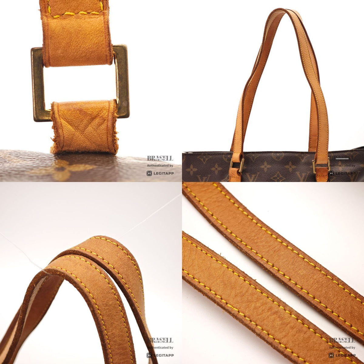 LOUIS VUITTON Monogram Cabas Piano M51148 Tote Bag Brown【ImportFeeFREE】