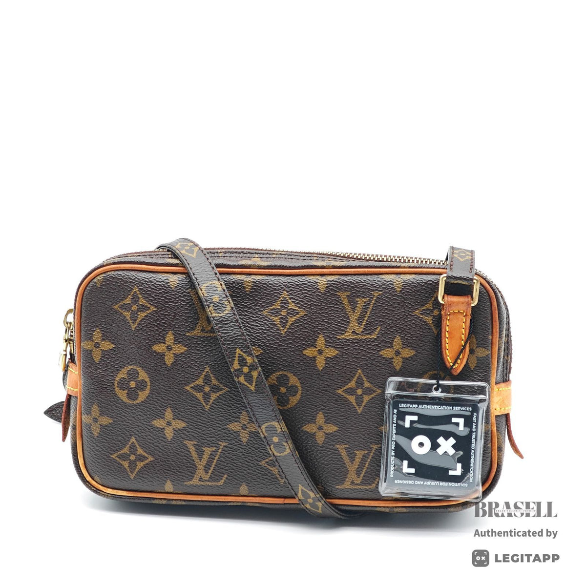 LOUIS VUITTON Monogram Pochette Marly M51828 Shoulder Bag Brown【ImportFeeFREE】