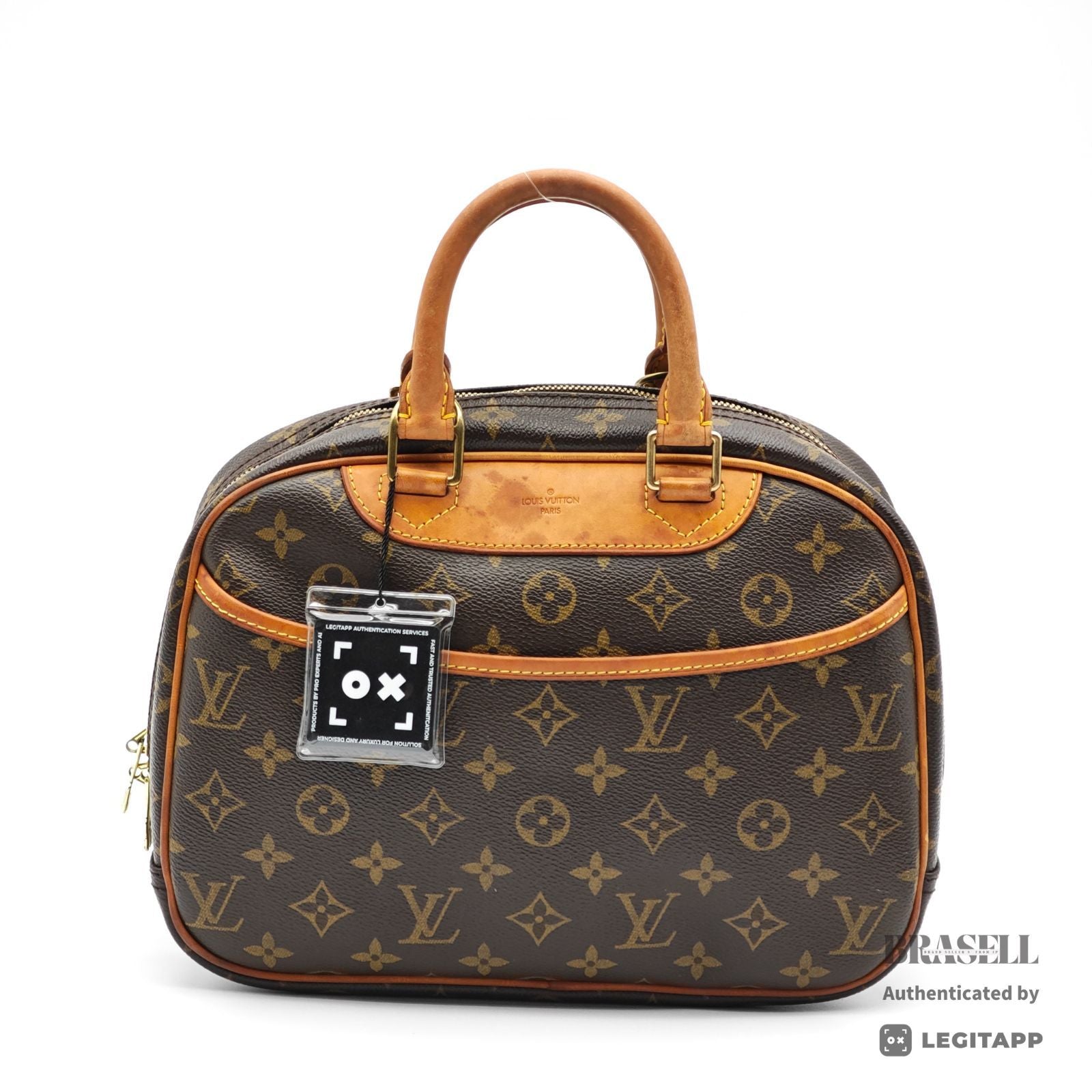LOUIS VUITTON Monogram Trouville M42228 Handbag Brown【ImportFeeFREE】
