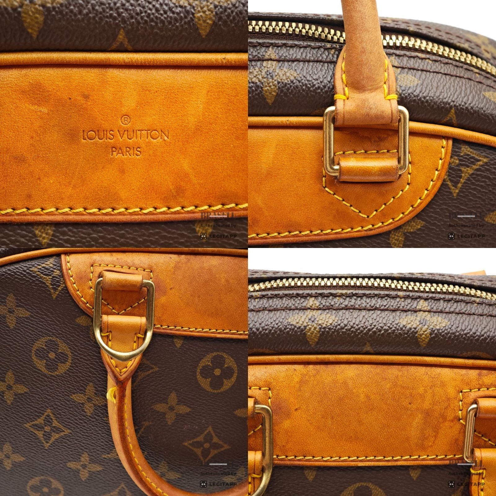 LOUIS VUITTON Monogram Trouville M42228 Handbag Brown【ImportFeeFREE】