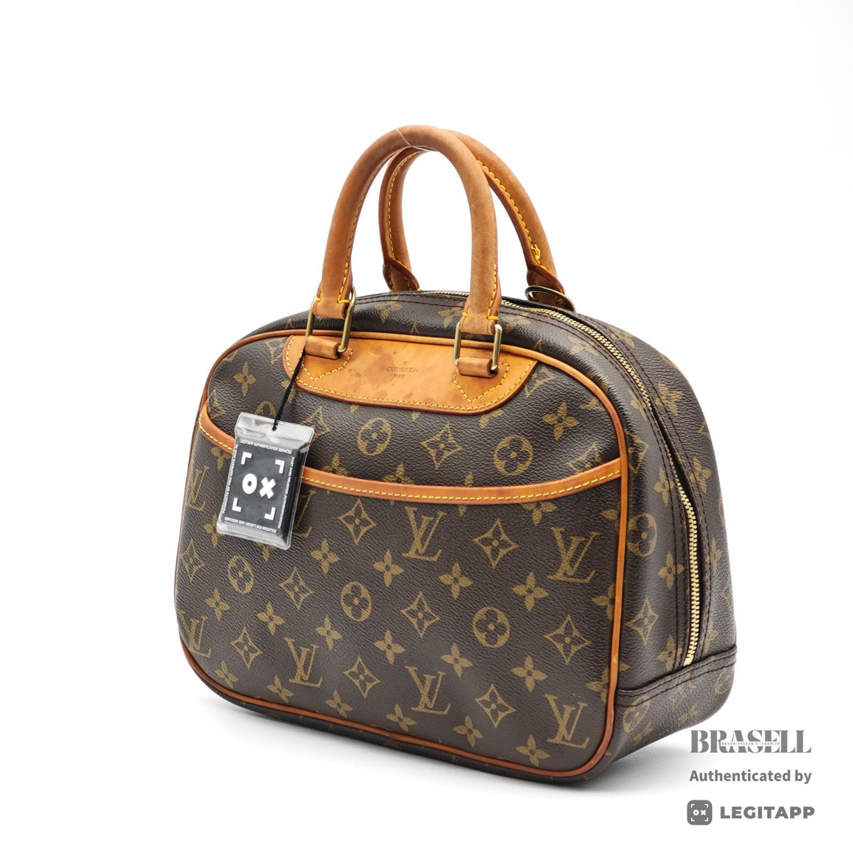 LOUIS VUITTON Monogram Trouville M42228 Handbag Brown【ImportFeeFREE】