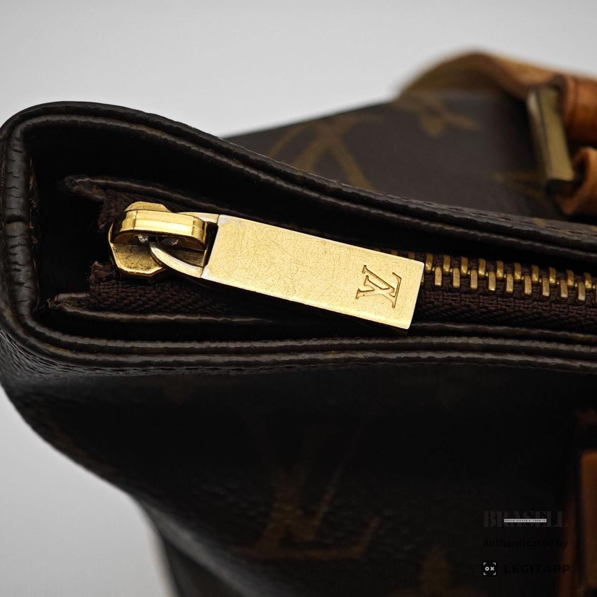 LOUIS VUITTON Monogram Cabas Piano M51148 Tote Bag Brown 【ImportFeeFREE】
