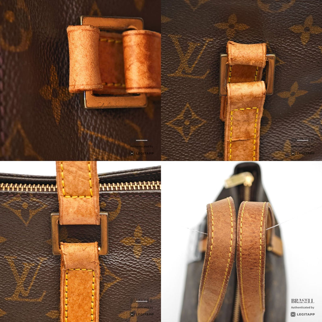 LOUIS VUITTON Monogram Cabas Piano M51148 Tote Bag Brown 【ImportFeeFREE】