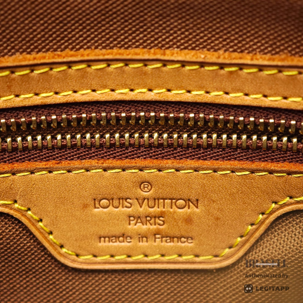 LOUIS VUITTON Monogram Cabas Piano M51148 Tote Bag Brown 【ImportFeeFREE】