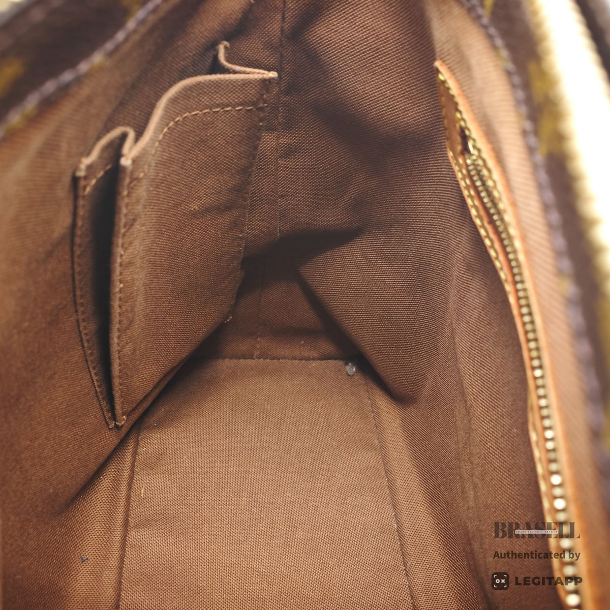 LOUIS VUITTON Monogram Cabas Piano M51148 Tote Bag Brown 【ImportFeeFREE】