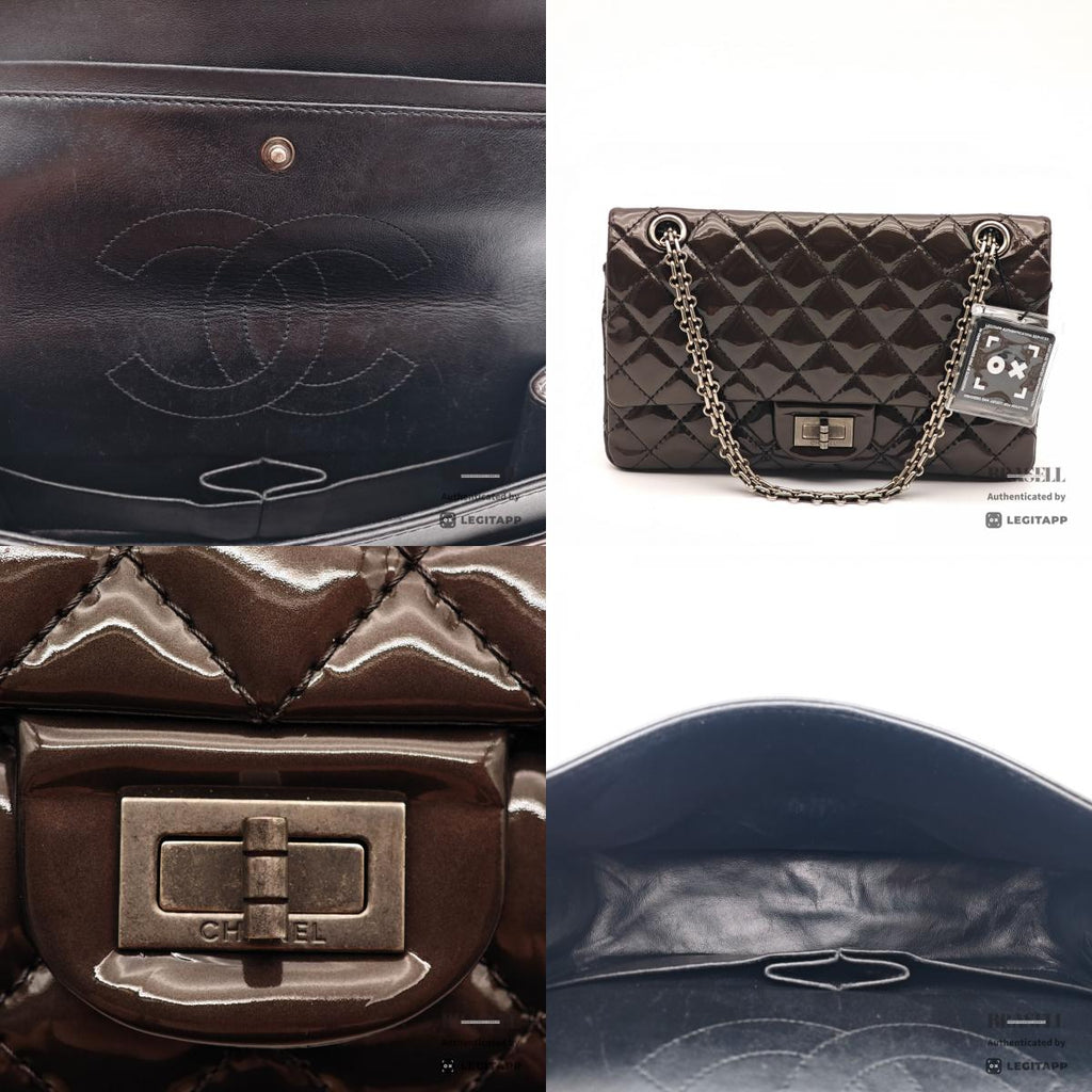 CHANEL 2.55 Chain Shoulder Bag Brown Leather Flap Handbag 【ImportFeeFREE】