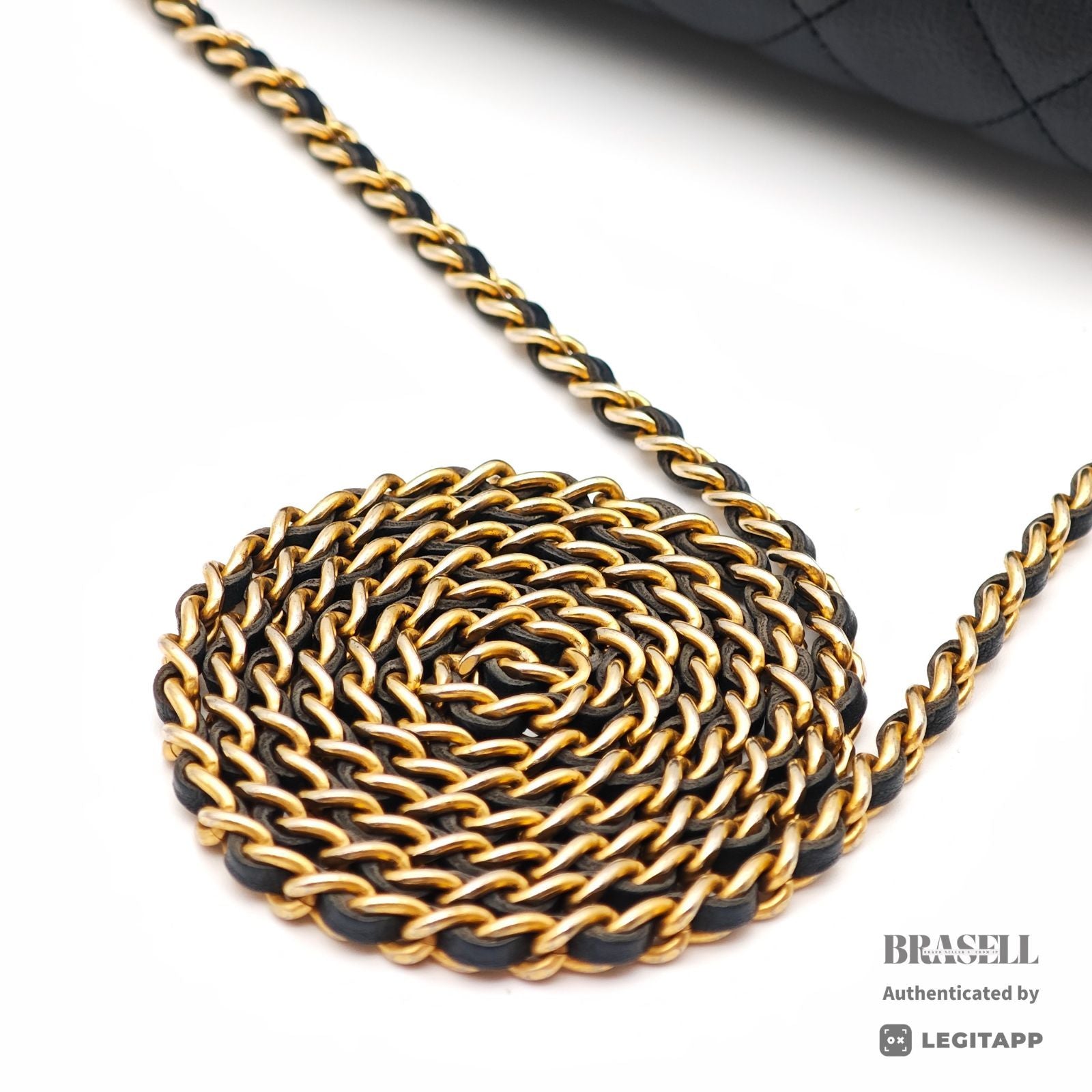 CHANEL WOC Chain Shoulder Bag Crossbody Navy Leather Women 【ImportFeeFREE】